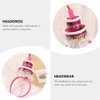 NUOBESTY Happy Birthday Cake Headband Cupcake Hairband Sequins Headpiece Band Party Hair Hoop Birthday Tiara Hair Accessories for