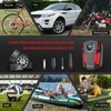 Tire Inflator Portable Air Compressor Car Tire Pump with 3 Nozzle Adaptors and Digital LED Light DC 12V Electric Car Air Pump for Car Tires and Other Inflatables Red