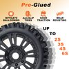 RC Station 1/8 Scale RC Buggy Tires 17mm Hex RC Wheels and Tires PreGlued 17mm Hex 1/8 RC Buggy Tires and Wheels with Foam Inserts, for Arrma Typhon 6S 3S Talion 6S, Team Losi 8IGHT, HPI 4PCS