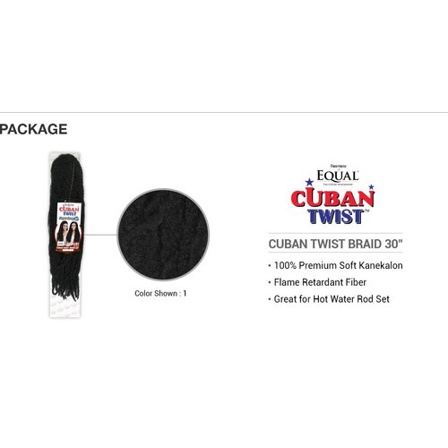 FreeTress Equal Synthetic Hair Braids (Havana Twist) CUBAN TWIST BRAID 30" (3-Pack, 4)