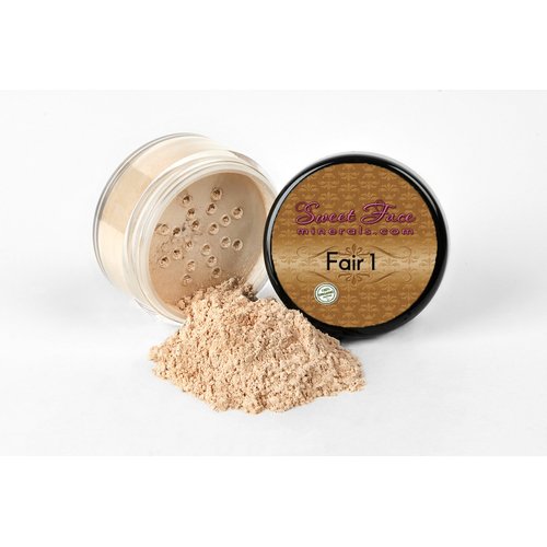5pc KIT w/FACE BRUSH (FAIR 2) Mineral Makeup Set Full Size Powder Bare Skin Matte Foundation