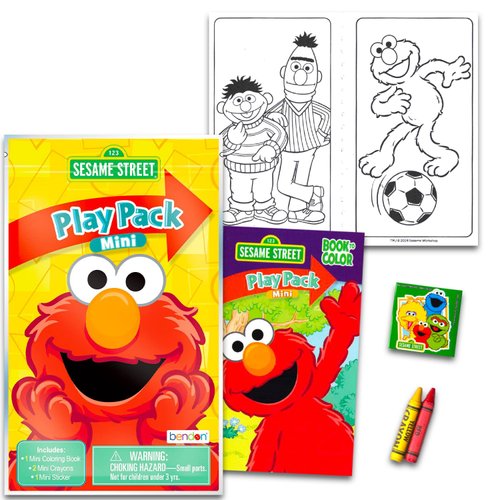 Elmo Mini Party Favors Set - Bundle with 24 Elmo Play Packs with Coloring Pages and More | Elmo Party Supplies