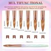 MAGIC ARMOR Nail Art Brushes Set,6PCS Professional Acrylic Nail Brushes for Acrylic Application Acrylic Powder Nail Extension and 3D Nail Carving Acrylic Brushes for Nail Salon DIY Size 4/6/8/10/12/14