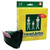 TravelJohn Adventurer Resealable Disposable Urinal for All Genders, Adults, and Children (3 Pack) Designed for Emergencies, Travel, Camping, Long Car Rides, and More - 28oz/800ml Capacity (TJ1C)