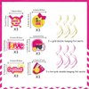 36 Pack Softball Party Decorations for Girls - Softball Themed Hanging Swirls Ceiling Streamers Sports Club Competitive Party Supplies Pink and Yellow