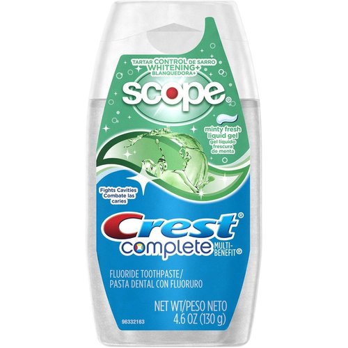 Crest Pls Scp White Liq F Size 4.6z Crest Complete Tartar Cntrl Whitening W/ Scope Liq Gel Toothpaste Mint Frsh