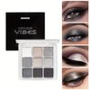 YHGIJ Smoky Black Eyeshadow Palette 9 Colors with Matte and Glitter Finishes Waterproof, Long Lasting, Ideal for Halloween Makeup and Stunning Smoky Eye Looks for Any Occasion