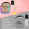 NijiKuma Karaoke Machine for Kids Adults, Karaoke Machine with 2 Wireless Microphone, Portable Bluetooth Karaoke Speaker with Colorful Lights for Girls and Boys 4-10 +Year Old Birthday, (Pink)