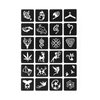 7Sheets Multi-Pattern Henna Tattoo Kit Stencils,Temporary Reusable Unisex Tattoo Sets Indian Arabian Temporary Tattoo Templates Kit for Body Art Paint Use Safety Body Decoration