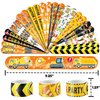 48 Construction 24PCS Construction Temporary Tattoos Sticker 24PCS Slap Bracelets Perfect for Themed Birthday Party Favors Baby Showers or Classroom Rewards Ideal Decor and Gifts for Girls and Boys