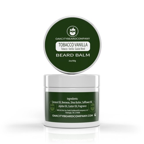 Oak City Beard Company - Tobacco Vanilla - 2 Ounce - Beard Balm - Tobacco - Vanilla - Guaiac Wood - Beard Conditioner