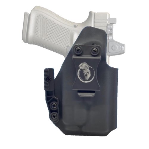 MIE Productions | Javelin IWB Holster | Fits: Glock 43 | 43X w/Recover Tactical Rail [GR43] w/TLR-7 SUB (1913s) (Black, FOMI)