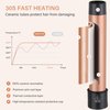 6 in 1 Hair Wand Curling Iron - Janelove 180-450℉ Long-Lasting Ceramic Hair Curlers, 0.35 to 1.25 inch Curling Wand Set for All Women Hair, 110-220V Hair Waver with LCD- Gold
