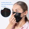 Face Mask Black, Disposable Face Masks, 3 Layer Design Protection Breathable Face Masks with Elastic earband