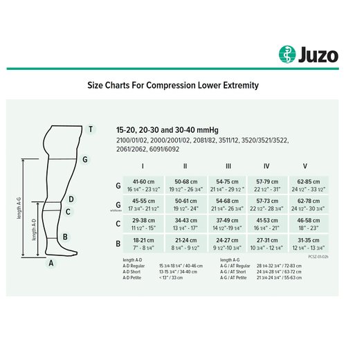 Juzo Naturally Sheer 2100ad 15-20mmhg Knee-High Closed Toe Compression Stockings, Beige, 2 (II) Short