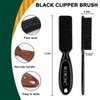 NICEMOVIC 10 Pcs Barber Clipper Cleaning Brush, Barber Accessories Cleaning Supplies, Blade Trimmer Cleaning Mini Brush Bulk Set Duster Manicure Nylon Brush Hair Styling Brush Tool (Black&Brown)