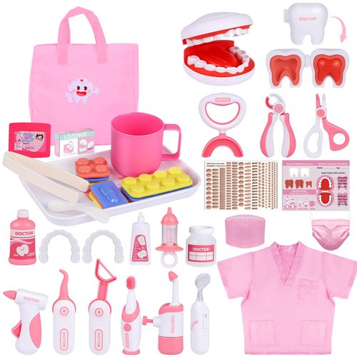 Gifts2U Dentist Kit for Kids, 42Pcs Doctor Kit for Toddlers, Educational Dentist Toys for Kids, K...