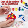 ArtCreativity Christmas Ceramic Painting Kit for Kids - 6 Ceramic Figures, 2 Paint Sets, and 2 Brushes - DIY Christmas Painting Crafts for Toddlers 3 4 5 6 7 8 - Kids’ Paint Activity Set