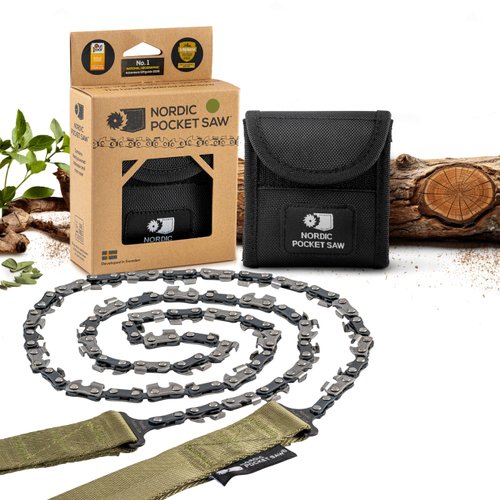 Nordic Pocket Saw Chainsaw 25.6" or 36" - Camping Chain Saw with 3 Color Variations - Pocket Chain Saw for Outdoor and Trail Builders - Tactical Chainsaw - Pocket Saw Chain - Saw backpacking & Hiking