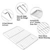 P&P CHEF Baking Rack Pack of 2, Stainless Cooling Rack for Cooking Baking Roasting Grilling Drying, Rectangle 8.6'' x 6.2'' x0.6'', Fits Small Toaster Oven, Oven & Dishwasher Safe