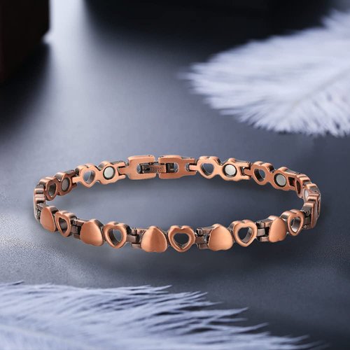 YINOX Copper Ankle Bracelet for Women, Magnetic Therapy Anklet for Arthritis Pain Relief with 12 Magnets Jewelry Gift