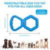 victob Tug of War Dog Toy-Dog Supplies for Tug of War-Dog Pull Toy Interactive Dog Tug Toys Double Ring Pull Toy Tough Dog Chew Toy Durable Rubber Dog Toys for All Breed Chewers,Blue