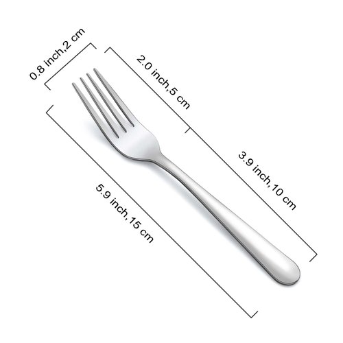 36-Piece Salad Forks Set, Funnydin 5.9" Inches Stainless Steel Forks Silverware, Durable Dessert Forks Set, Cost-effective Small Forks for Home, Kitchen, Restaurant - Mirror Polished, Dishwasher Safe