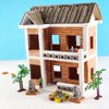Cayway 100 PCS Mini Red Roof Tiles Model Building Set, 18mm Fake Tiles Model Sand Table Micro Landscape Accessories DIY Dollhouse Bricks Diorama Fairy