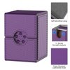 MIXPOET Purple Deck Box for MTG Cards, Trading Card Storage Box with 2 Dividers per Holder, Holds up to 110 Cards