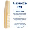 Giorgio G41 5" 130mm Coarse/Fine teeth - Flexible men's Hair, Beard & Mustache Pocket Comb. Hand-Made of quality Durable Cellulose Acetate, Saw-cut and Hand Polished. (Imitation Horn) (Giorgio G41)