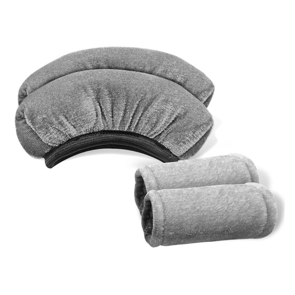 Elfzone Crutch Pads for Armpits - 4PCS - Universal Medical Padding for Crutches for Adults, Washable Padded Covers with Thick Soft Memory Foam, Crutches Accessories for Kids, Senior (Gray)