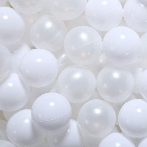 GOGOSO Ball Pit Balls for Kids,100pcs Plastic Balls Crush Proof Baby Play Ball BPA Free Non-Toxic 2.15 Inch Pit Ball for Toddler Birthday Party Pool Tent Party Favors Bath Playpen White