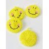 Dish Scrubbers Washcloth Dish Rag Cloths,No More Smelly Dish Rags Multi-Use Non-Scratch Scrubber Dish Sponge- Set of 3 - Two Colors (Yellow Smiley)