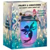 Make Your Own Unicorn & Fairy Lantern Jar Night light Arts and Crafts for Kids, Best Birthday Gifts for Girls Ages 3 4 5 6 7 8 9 10 11 12 Years old, DIY Unicorn Gift & Fairy Craft Kit for Little Girls