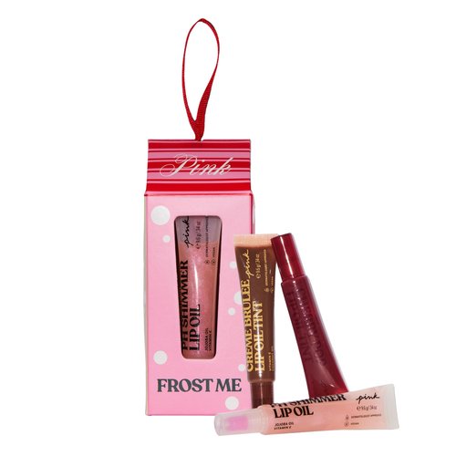 Victoria's Secret PINK 3 piece Lip Oil Gift Set, Flavored Lip Gloss Set for Women, Assorted Set