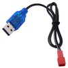 Blomiky 3.7V 400mA 1S Lithium USB Charger Cable with Red JST Plug Suitable for Huina 1337 1338 RC Construction Trucks 1337 JST USB