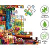 Flower Garden Puzzle for Adults 1000 Pieces, PICKFORU Nature Puzzle Features Flowers Teacups, Quilt, Dog Cat Puzzle, Spring Plant Floral Puzzle Challenging