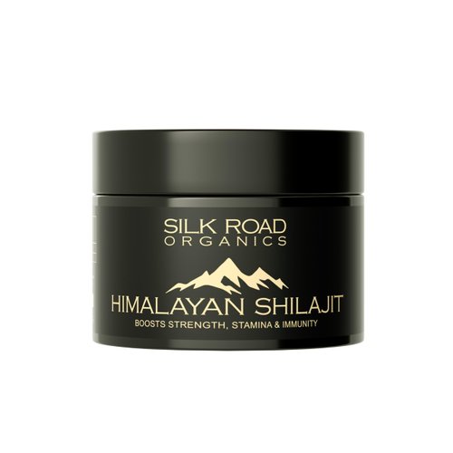 SILK ROAD ORGANICS Pure Himalayan Shilajit (100 gm) Resin with Fulvic Acid and 85+ Trace Minerals for Metabolism, Immune System Support, Energy & Focus with Measuring Spoon