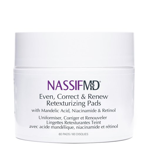 NassifMD Even, Correct &amp; Renew Retexturizing Pads | Chemical Peel for Face | Skin Resurfacing Pad...