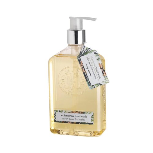Mangiacotti Liquid Hand Soap Naturally Plant Based Hand-Wash with Vitamin E and Fragrant Essential Oils,12-Ounce, White Spruce