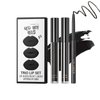 3Pcs Black Lipstick Kit, Matte Lipstick+Glossy Lip Gloss+Lip Liner Pencil, Long Wear Velvet Black Liquid Lipstick Make up Gift Set