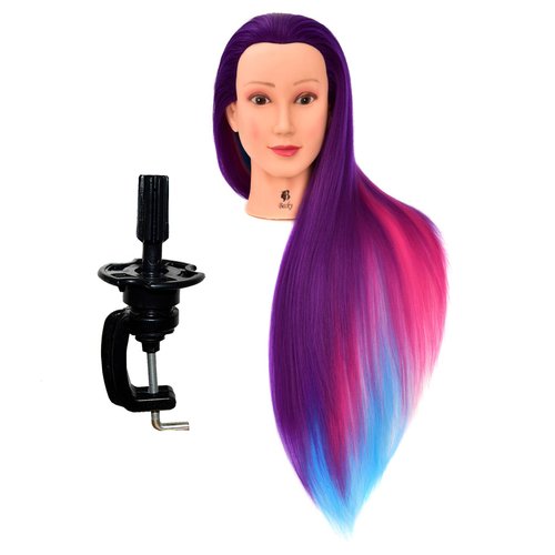 HairZtar 30" Synthetic Fiber Mannequin Head (Long and Thick) Hairdresser Training Head Manikin Cosmetology Head (BECKY+C)