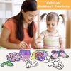 atydkug Window Suncatcher Gemstone Sticker Craft Kits for Kids - Diamond 6 Sheets Flowers Gem Art Painting Kits by Numbers for Girl, Birthday Party Supplies Gifts for 6 7 8 9 10 11 12 Year Old
