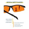 Bifocal Safety Glasses SB-9000 with Orange Lenses (+1.50)