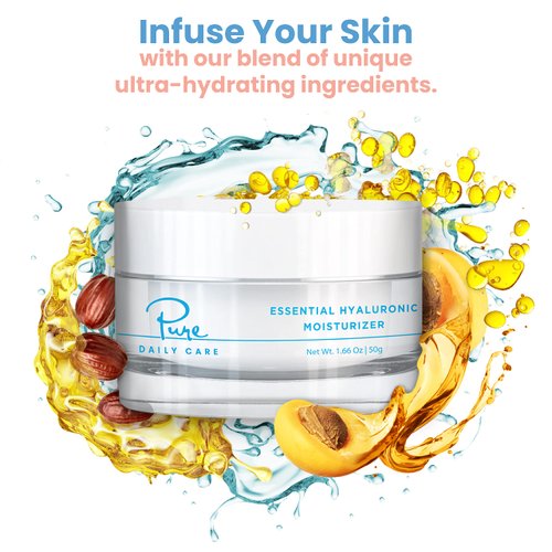 Pure Daily Care Essential Hyaluronic Moisturizer (1.66 Oz) - Hydrating Silicone-Free Daily Clean Beauty Face Cream For All Skin Types