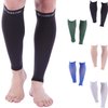 Doc Miller Calf Compression Sleeve Men - 30-40 mmHg, Medical Grade Calf Sleeves for Men and Women Supports Shin Splints, and Varicose Veins Recovery - 1 Pair Small Size - Black Calf Sleeve