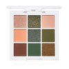 Lottie London Lottie Palette in The Olives, 9 shade compact eyeshadow palette in olive greens and neutral shades in a mix of creamy mattes and sparkling shimmers