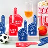 Sinmoe 100 Pcs Mini Foam Finger #1 Sports Fan Foam Finger Sport Party Favors Basketball Football Baseball Soccer Team Cheerleader Gifts for Sporting Events Games Birthday Party Supplies