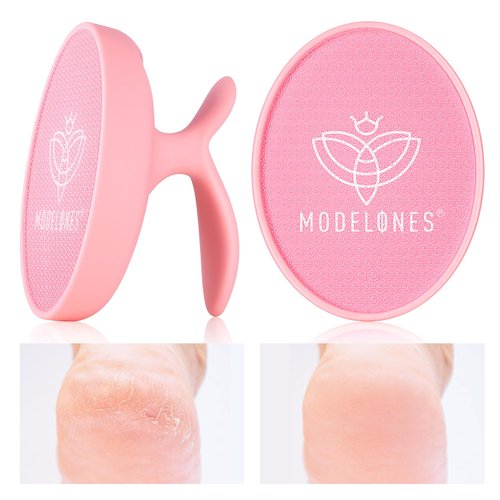 Modelones Nano Glass Foot File - Professional Foot Scrubber and Callus Remover, Heel Scraper for Cracked Heels, Dead Skin Remover, Foot Buffer for Soft Feet, Safe Pedicure Tool with Anti-Slip Handle
