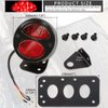 Motorcycle Tail Lights with Side License Plate Bracket Brake Lights Integrated Stop Light Waterproof Aluminum Universal 12V for Sportster 883 1200 Cruiser Bobber Chopper